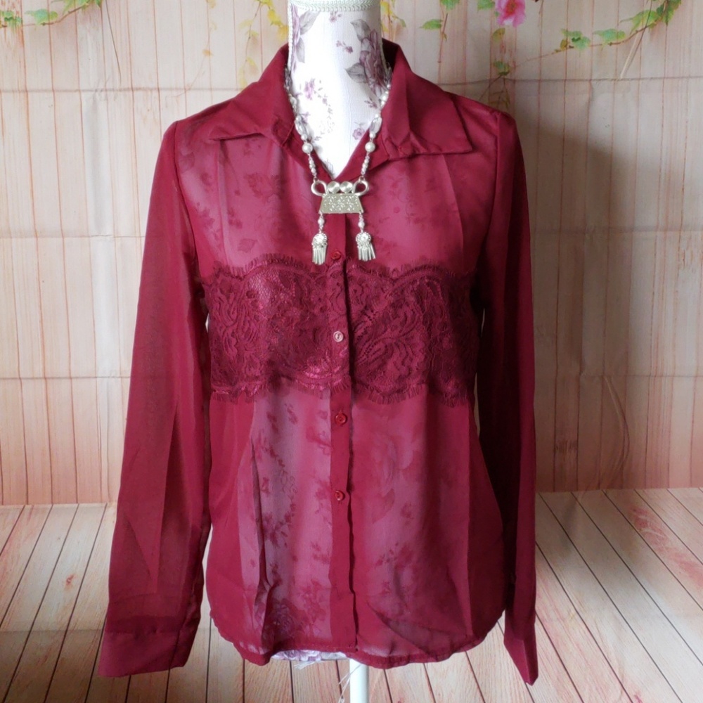 Beautiful burgundy blouse